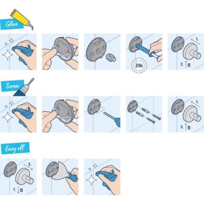 Ensemble d'accessoires 3 en 1 GROHE Start Cube - Chromé
