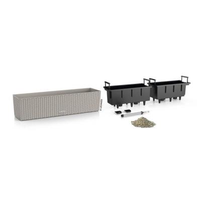 Jardiniere - Balconera cottage 80 - Kit complet - Brun sable - 12 L - LECHUZA