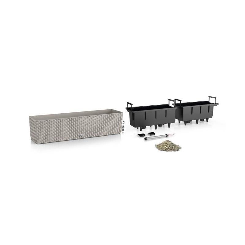 Jardiniere - Balconera cottage 80 - Kit complet - Brun sable - 12 L - LECHUZA