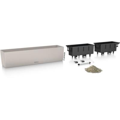 Jardinière Balconera color 80 - Kit complet - Brun sable