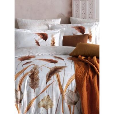 Parure de lit - 1 housse de couette 220 x 240 cm + 2 taies d'oreiller 60 x 60 cm - Satiné 100% coton - Blanc