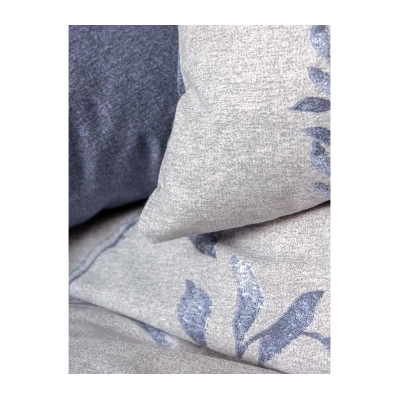 Parure de lit - 1 housse de couette 220 x 240 cm + 2 taies d'oreiller 60 x 60 cm - 100% coton renforcé - Bleu