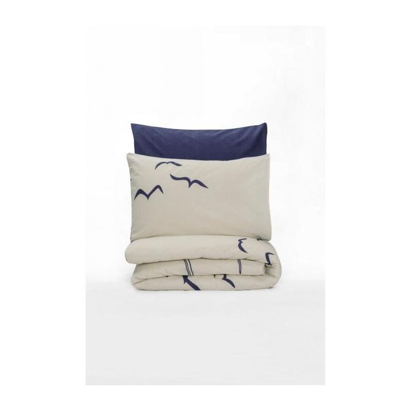 Parure de lit 220x240 cm - 100% coton - Bleu