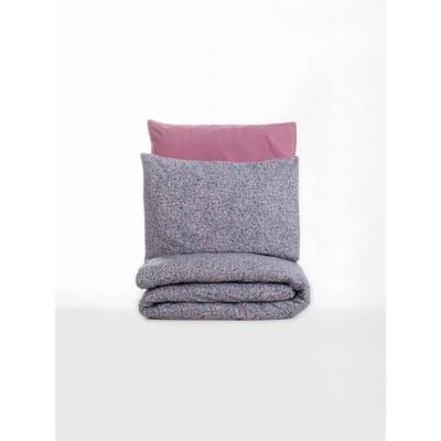 Parure de lit Rose 100% coton renforcé - 1 housse de couette + 2 taies - 220x240cm