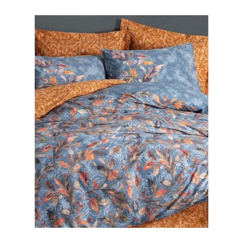 Parure de lit Moutarde - 100% coton - 220x240 + 2 taies - 60x60 cm