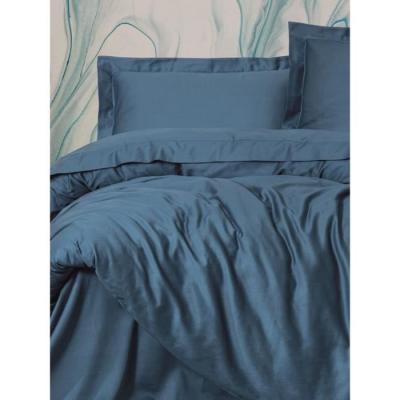 Parure de lit Satiné 100% coton - 220x240cm - Bleu