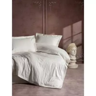 Parure de lit Satiné 100% coton - Écru