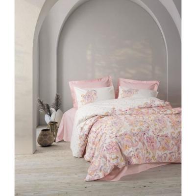 Parure de lit en coton renforcé 220x240 cm - Rose
