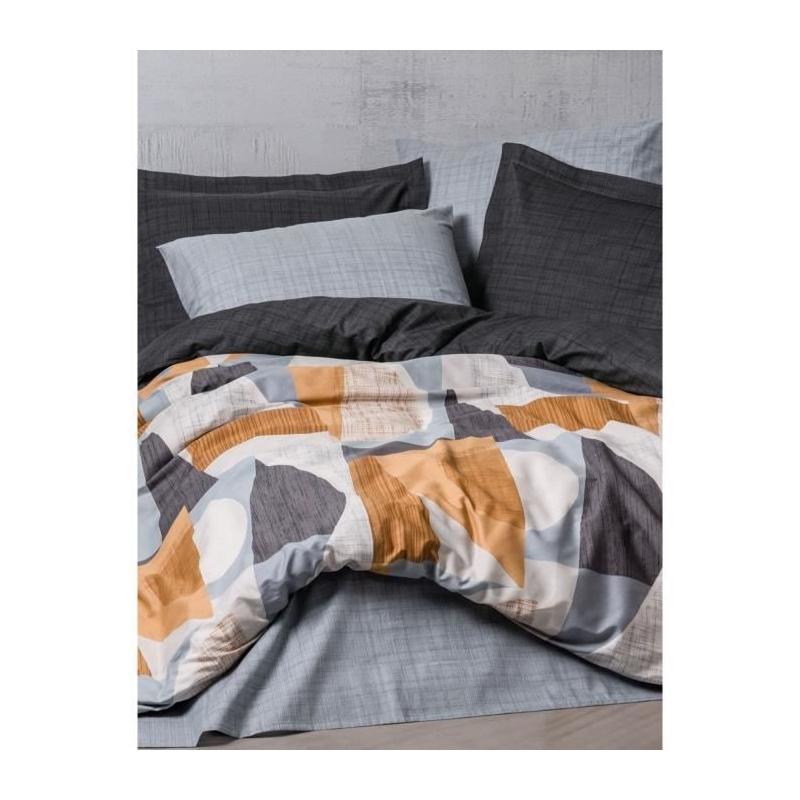 Parure de lit 100% coton renforcé - Gris