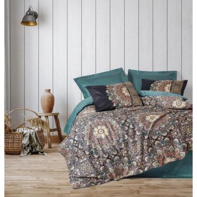 Parure de lit Satiné 100% coton - 1 housse 220x240cm + 2 taies 60x60cm