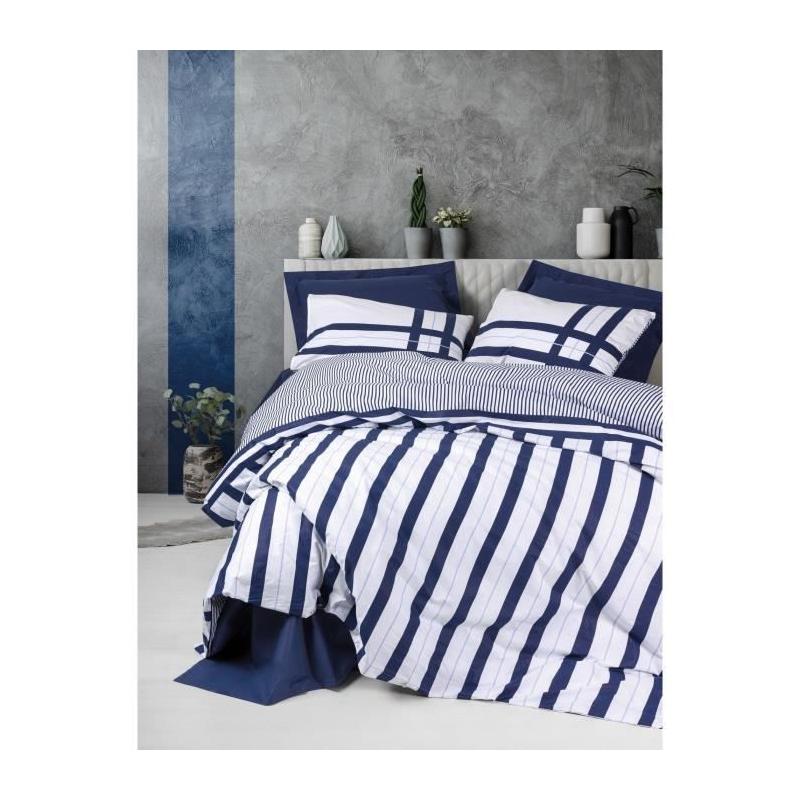 Parure de lit 100% coton renforcé - Bleu