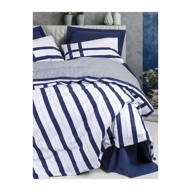 Parure de lit 100% coton renforcé - Bleu