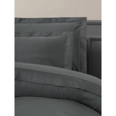 Parure de lit satinée 100% coton - Anthracite