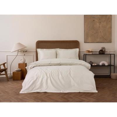 Ensemble de lit élégant - Satiné 100% coton - Beige