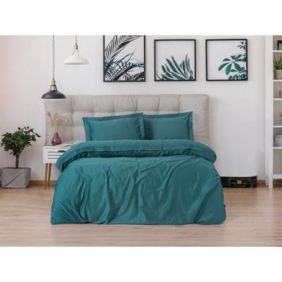 Parure de lit Satiné 100% coton - Bleu