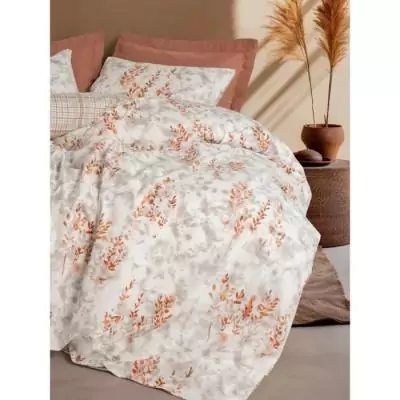 Parure de lit 100% coton renforcé - Cannelle
