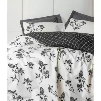 Parure de lit 100% coton renforcé - Anthracite