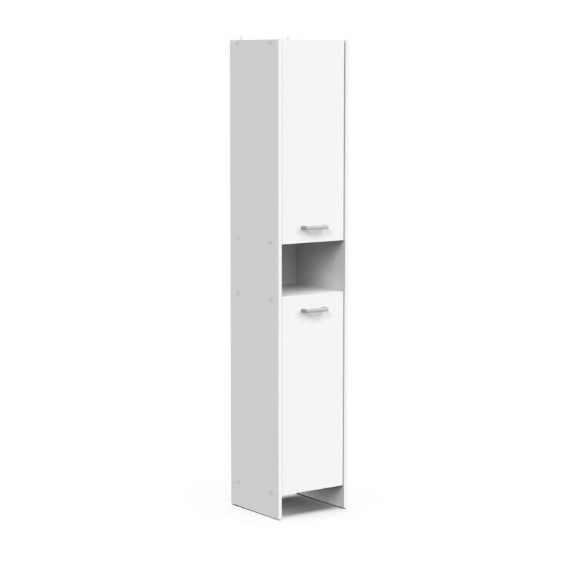 Colonne de salle de bain blanc mat - Organisation et élégance