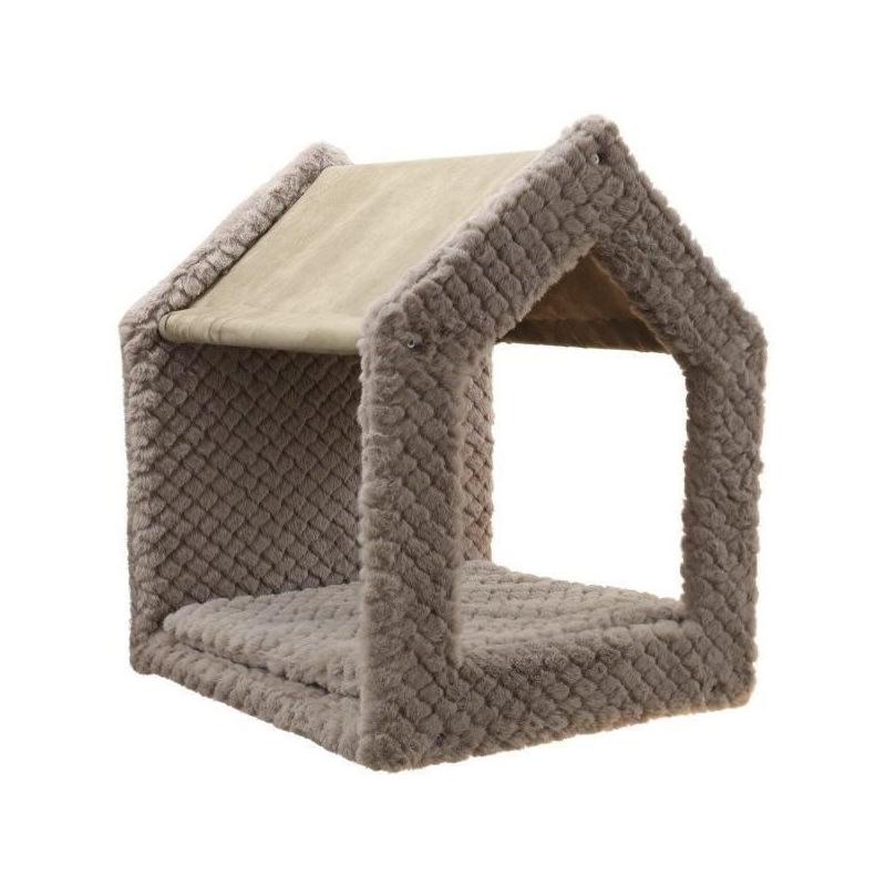 Mur d'escalade pour chats - KERBL - MONTE BALDO - 6 pieces - Gris - Niche vaste