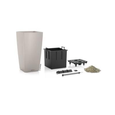 Jardiniere- Cubico color 40 - Kit complet - Brun sable - 31 L - LECHUZA