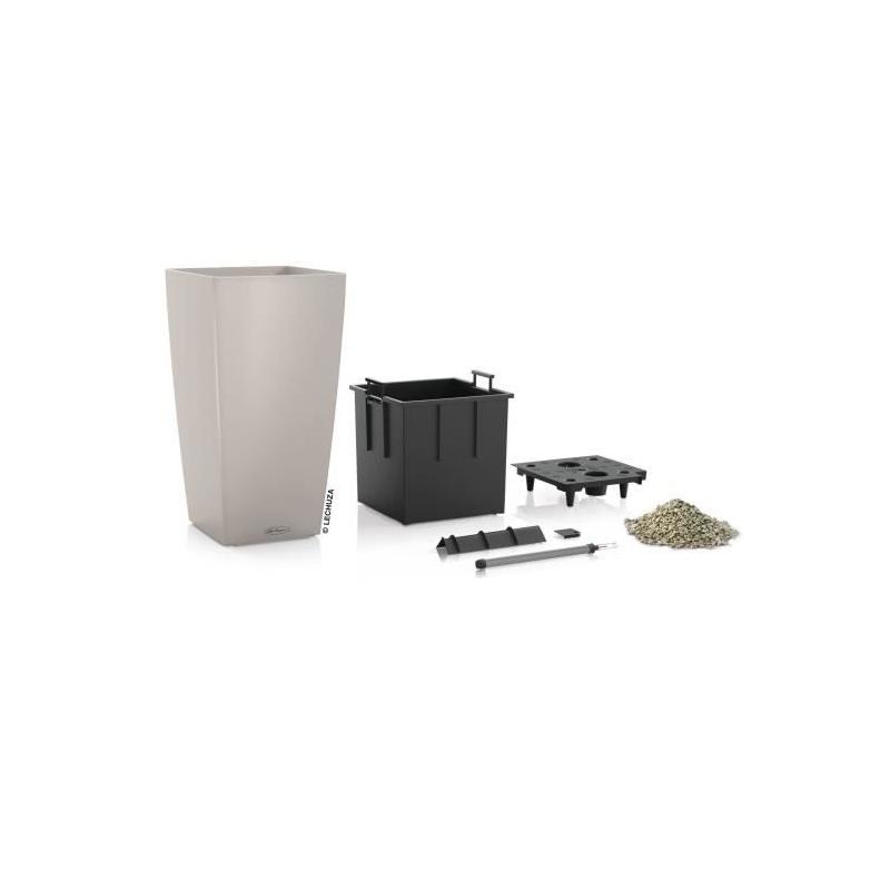 Jardiniere- Cubico color 40 - Kit complet - Brun sable - 31 L - LECHUZA