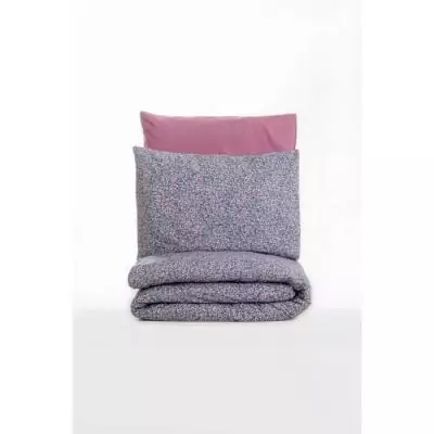 Parure de lit - 1 housse de couette 220 x 240 cm + 2 taies d'oreiller 60 x 60 cm - 100% coton renforcé - Rose