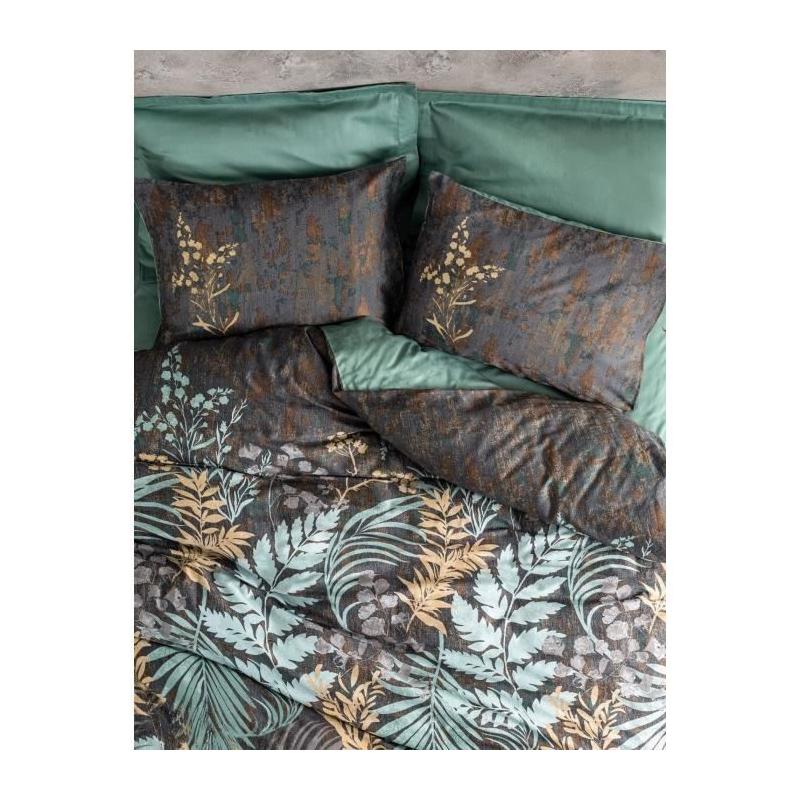Ensemble de literie menthe 100% coton - 220x240 cm