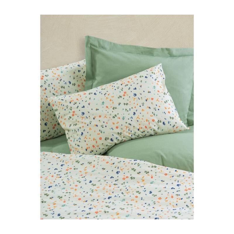 Parure de lit 100% coton renforcé - Vert