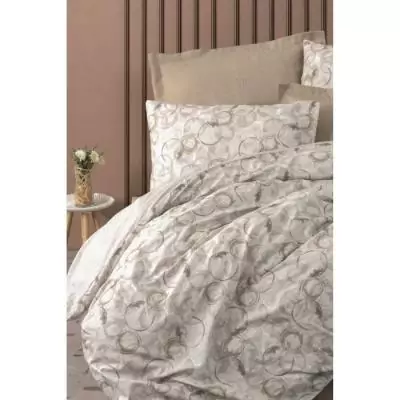 Parure de lit 100% coton renforcé - Beige