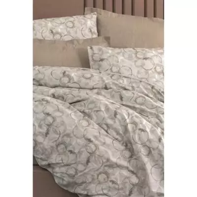 Parure de lit 100% coton renforcé - Beige