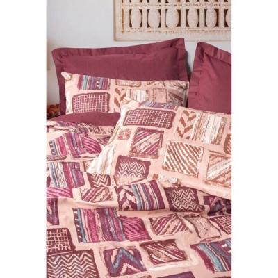 Parure de lit 220x240cm - 100% coton renforcé - Rouge