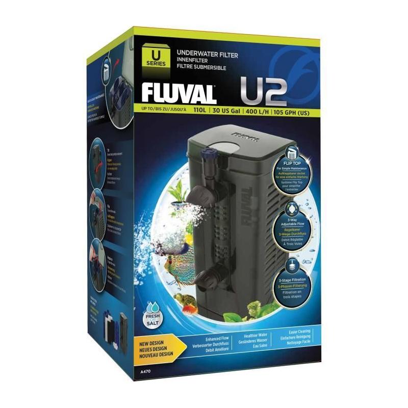Filtre submersible pour aquarium - FLUVAL - U2 - Filtration en 3 étapes