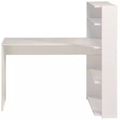 Bureau d'angle moderne PARISOT JUNE - Blanc - L 122 cm - Compact et fonctionnel Bureau d'angle moderne PARISOT JUNE - Blanc - L 122 cm - Compact et fonctionnel