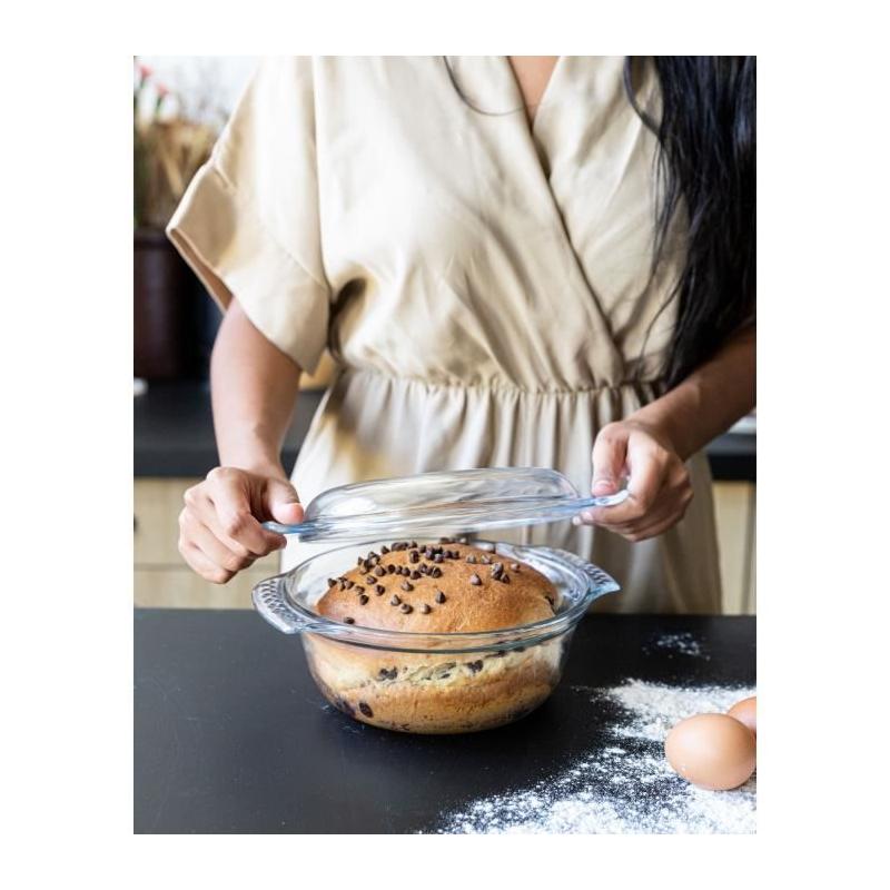 Cocotte PYREX 5,1L en verre borosilicate - Congélateur et micro-ondes
