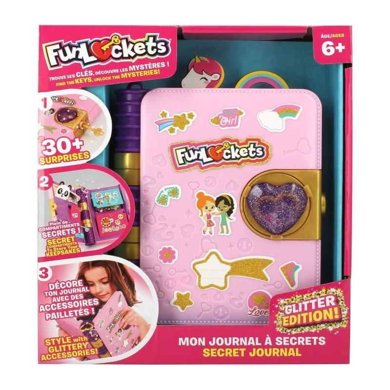Journal intime pailleté Funlockets : Plus de 30 surprises pour enfants dès 6 ans