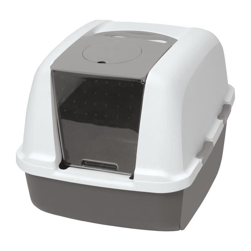 Maison de toilette Bac a litiere pour chat - CATIT - Airsift Jumbo - Systeme de filtration intégré - L. 57 x l. 50 x H. 46,5 c