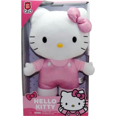Peluche HELLO KITTY HKT122 à pois rose - 30 cm