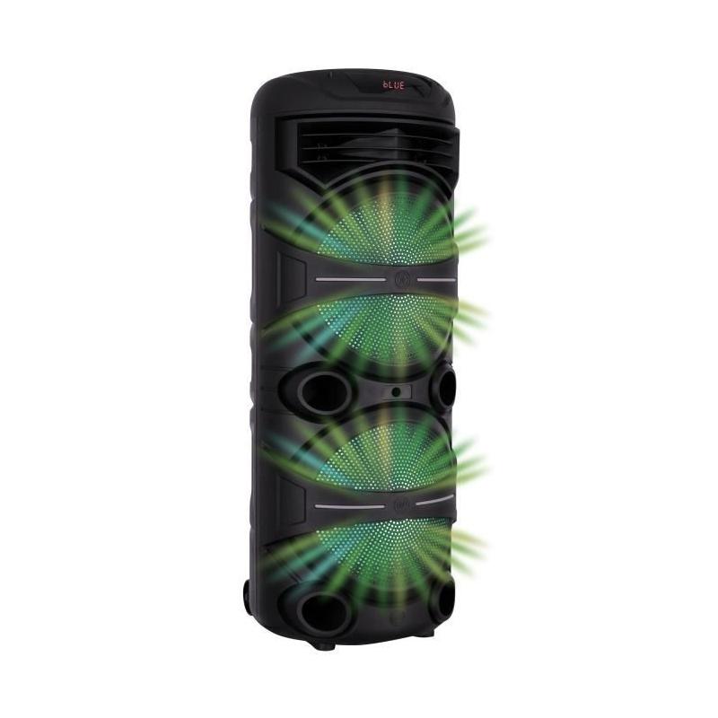 Enceinte karaoké - INOVALLEY - Lumineuse - 1000 Watts - Bluetooth V5.0 - Autonomie 2 a 3 heures - Micro sans fil inclus