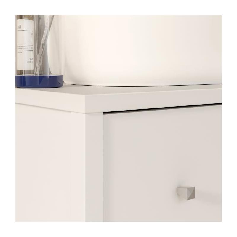 Meuble sous lavabo - Blanc - 3 tiroirs - L64 x P40 x H83 cm - IPSARION