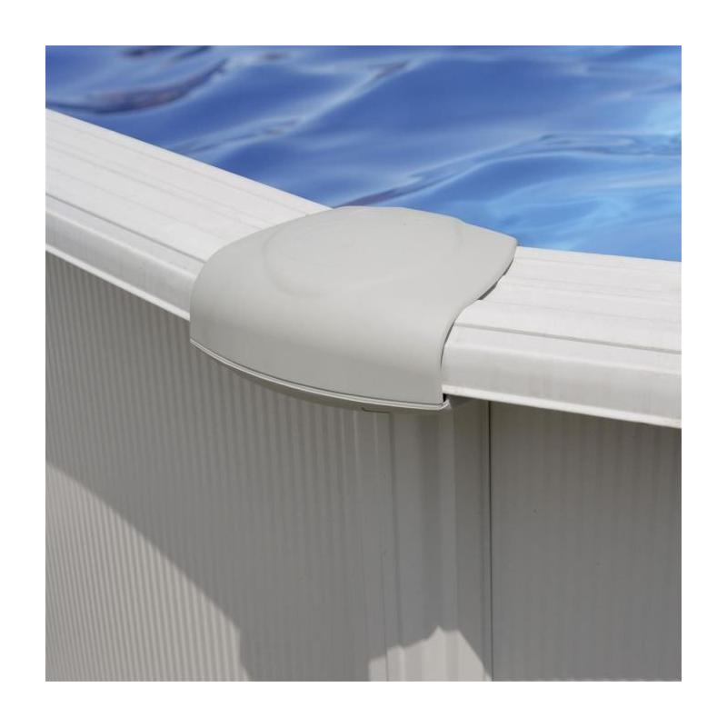 Kit Piscine hors sol blanche Ø480 x 132 cm + Filtre sable & échelle