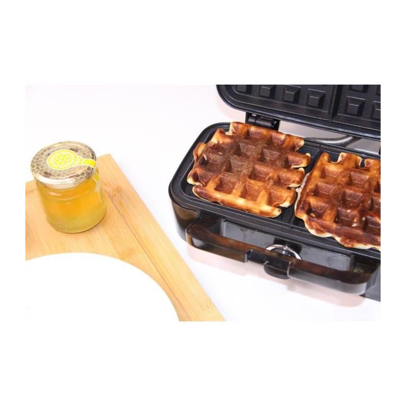 Gaufrier LITTLE BALANCE - Speed'n Mixt - 2 Plaques Interchangeables - Ouverture 180°C - 1200 W