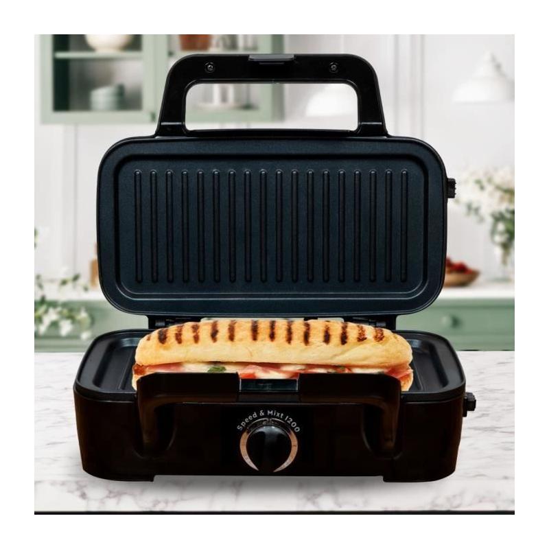 Gaufrier LITTLE BALANCE - Speed'n Mixt - 2 Plaques Interchangeables - Ouverture 180°C - 1200 W