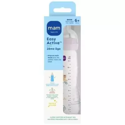 Biberon MAM BABY Easy Active 330ml +6 mois - Lilas Biberon MAM BABY Easy Active 330ml +6 mois - Lilas