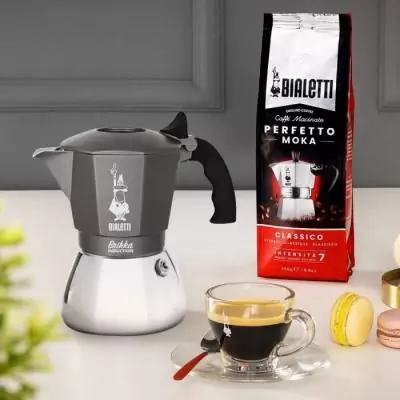 Cafetière Italienne BIALETTI - BRIKKA - Induction 4 tasses