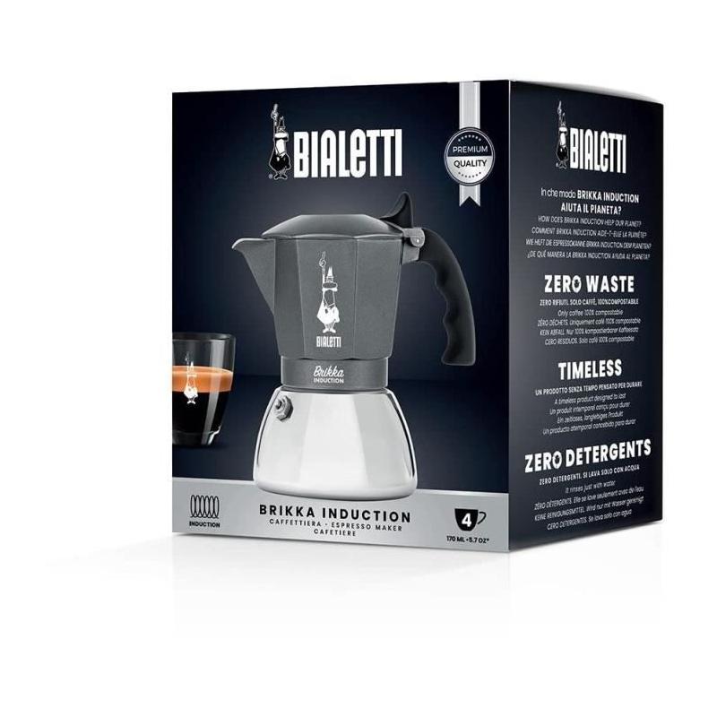 Cafetiere Italienne BIALETTI - BRIKKA - Induction 4 tasses