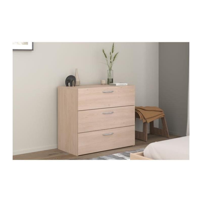 Commode - EASY LIFE - 3 tiroirs - Chene - 78,2 x 69,3 x 40,8 - PARISOT