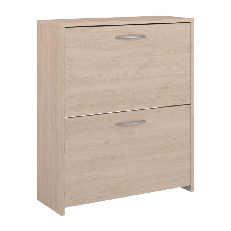 Meuble a chaussures 2 abattants - EASY LIFE - Chene - 66,5 x 78,5 x 25,1 - PARISOT