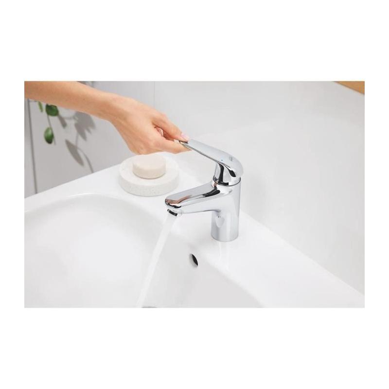 Robinet monofluide lave-mains GROHE Swift - Chromé XS - Économie d'eau