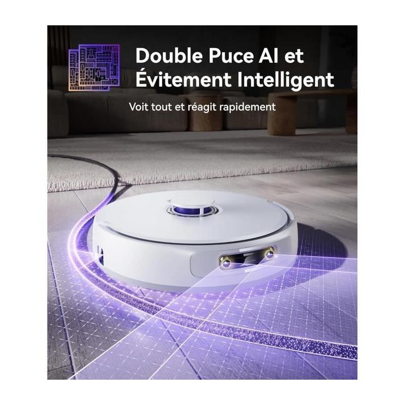 Narwal Freo Z Ultra - Aspirateur Robot Laveur avec Station - Double Puce IA - Évitement d'obstacles - Aspiration 12000 Pa