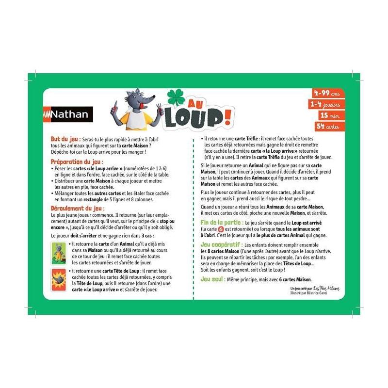 Nathan - Au Loup - Un jeu de cartes captivant!